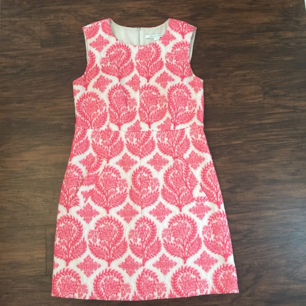 Diane Von Furstenberg womens dress White SZ 14 - Picture 1 of 8